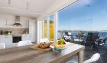 Apartmenthaus Hafenspitze Ap. 10 - "Borbyblick" - Blickrichtung Hafen und offene See