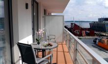 Apartment 12 - "Silbermöwe I" - Blickrichtung Yacht- und Binnenhafen/offenes Meer