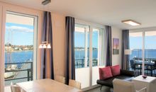 Apartmenthaus Hafenspitze Ap. 24, Pier 24, Blickrichtung offene See/Binnenhafen Nord