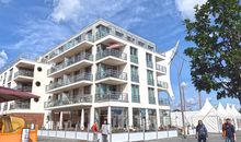 Apartmenthaus Hafenspitze Ap. 24, Pier 24, Blickrichtung offene See/Binnenhafen Nord