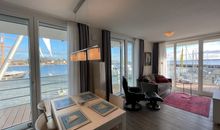 Apartmenthaus Hafenspitze  Ap. 2  - "Am Leuchtfeuer 2" - Blickrichtung Yacht-, Binnenhafen und offene See