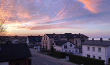 Blick auf Glowe in Abendstimmung vom West-Balkon