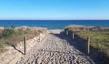 Strandzugang im Winter