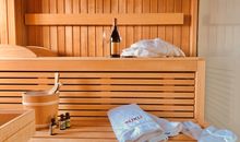 wohnungseigene Sauna zur kostenfreien Nutzung und zubuchbarem Wellnesspaket