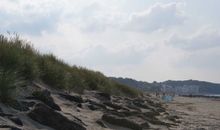 Blick auf Heiligendamm bei einer Strandwanderung.