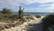 Strandaufgang direkt vor der Unterkunft