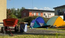 vor der Terrasse