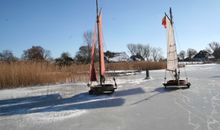 Segelschlitten auf dem Bodden