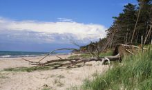 Weststrand - weisser Sand - Wasser - Wolken