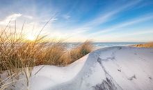 Strandheimat - Blick auf den Wohnbereich und den TV