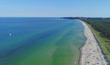 Strand von Ostseebad  Baabe in Richtung Göhren