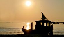 Boot am Strand von Ahlbeck