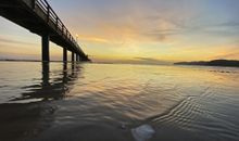 Sonnenaufgang an der Seebrücke Binz