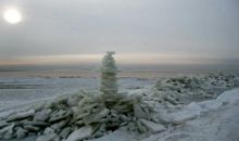 der Bootssteg im Winter