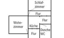 Der Wohnbereich der Wohnung