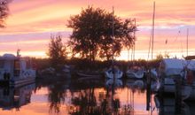 Sonnenuntergang am Hafen Loddin