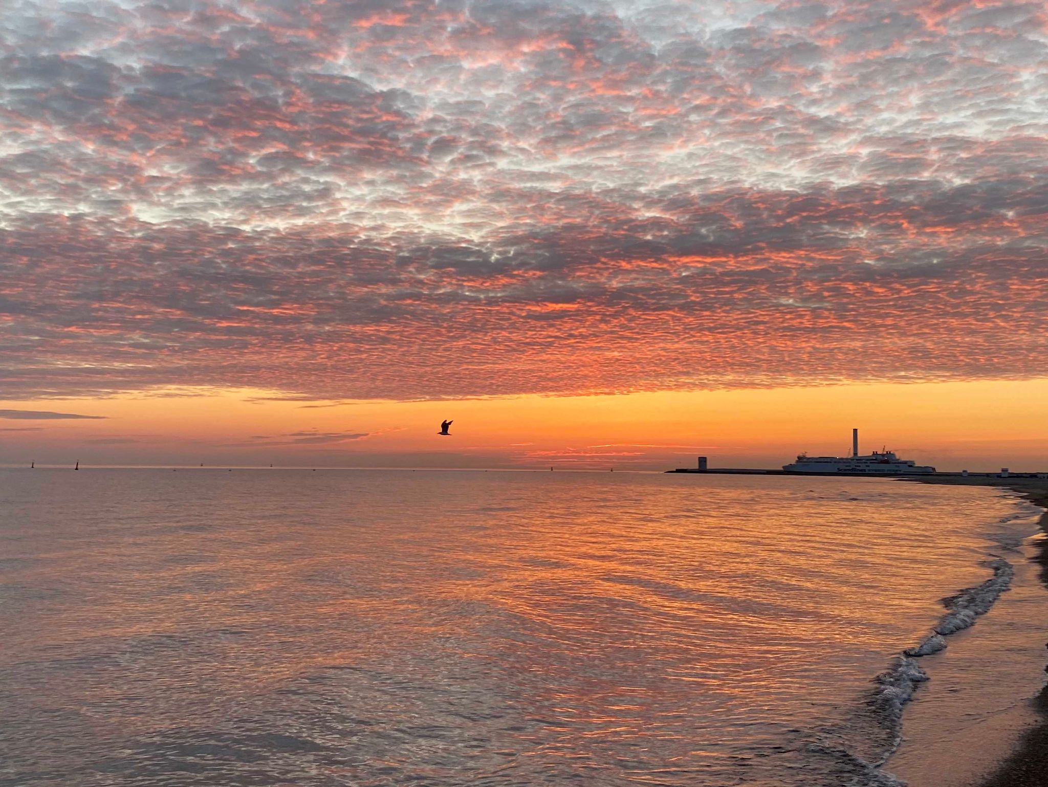 Sonnenuntergang am Achterwasser