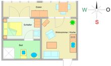 Der Grundriss der Wohnung