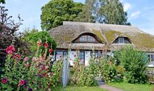 Ferienhaus mit Reetdach und Seeblick