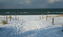 Strandabgang im Winter