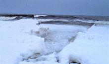Eis und Schnee am Zingster Strand