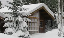 So erleben Sie unser Blockhaus im Winter.