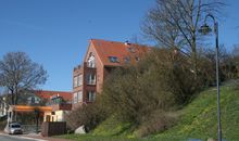 Blick auf das Restaurant im Apartmenthaus am Salzhaff