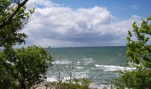 Ein Blick auf das Meer von der Steilküste,  Gespensterwald, aus.