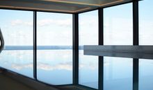 Infinitypool im Dachgeschoss mit Meerblick