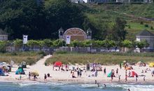 Blick von der Seebrücke zum Strand