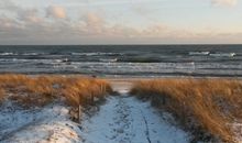 Schnee am Baaber Strand